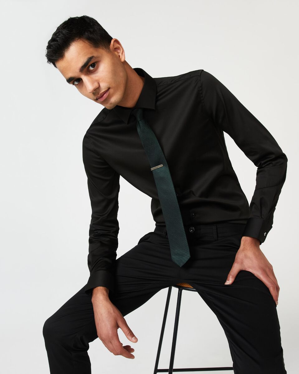 Mens Dark Green Long Sleeve Shirt